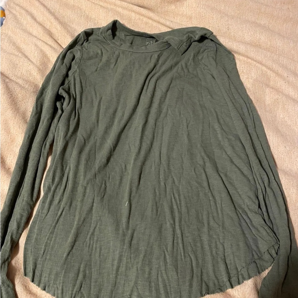 Aerie Forest Green Long Sleeve Tee